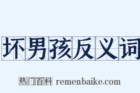 坏男孩反义词是什么意思的图片
